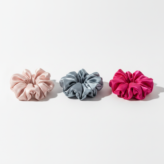 Trio Rose Poudré · Bleu Gris · Fuchsia